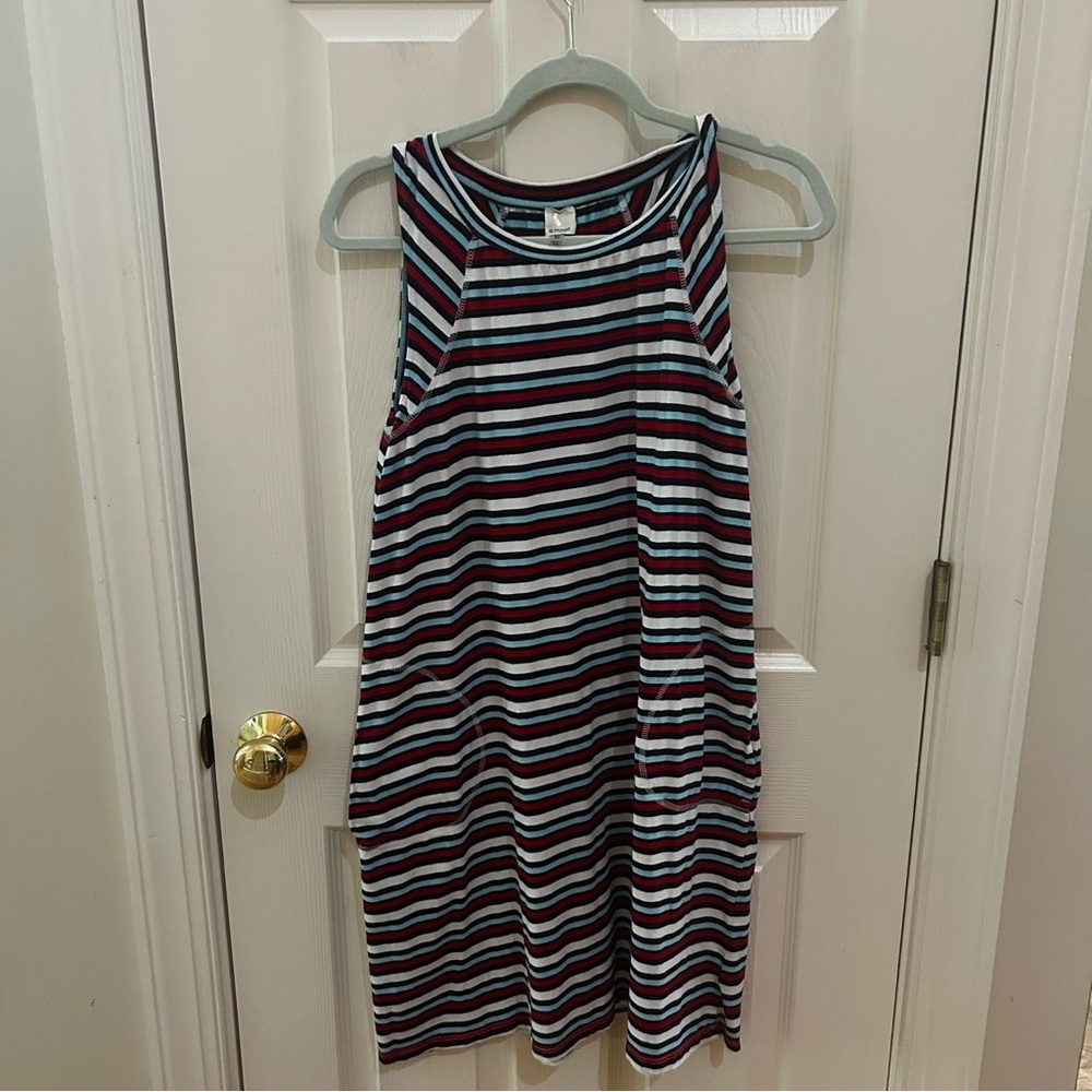 A. Moon Striped Women’s Swimsuit Cover Up Shirt Dress